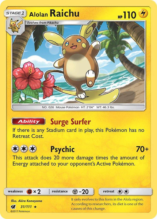 Alolan Raichu (31/111) (Theme Deck Exclusive) [Sun & Moon: Crimson Invasion] - for just $0.65! 