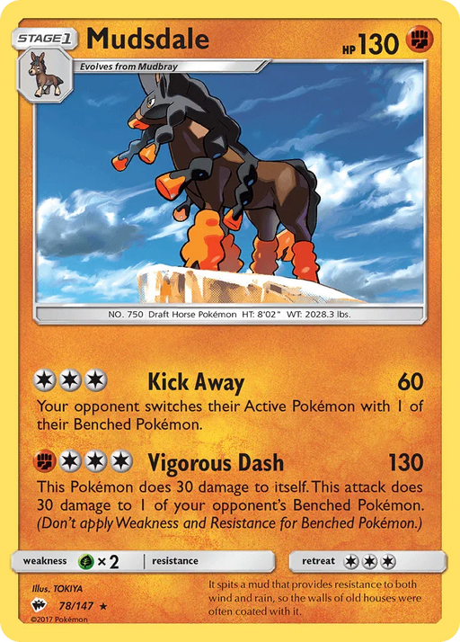 Mudsdale (78/147) [Sun & Moon: Burning Shadows] - for just $0.10! 