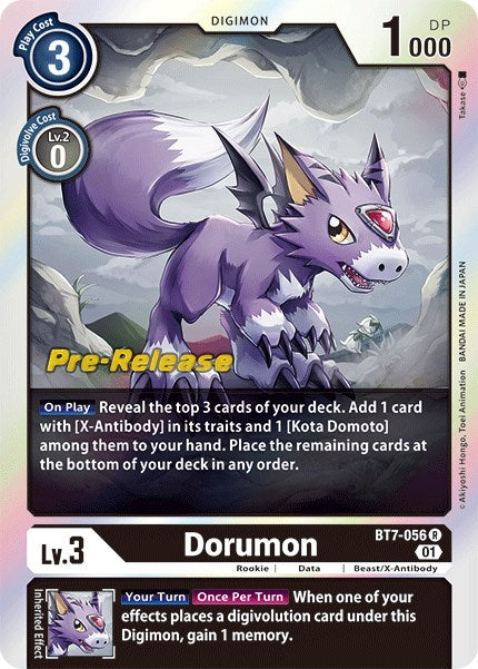 Dorumon [BT7-056] [Next Adventure Pre-Release Cards] - Just $1.05! Shop now at Retro Gaming of Denver