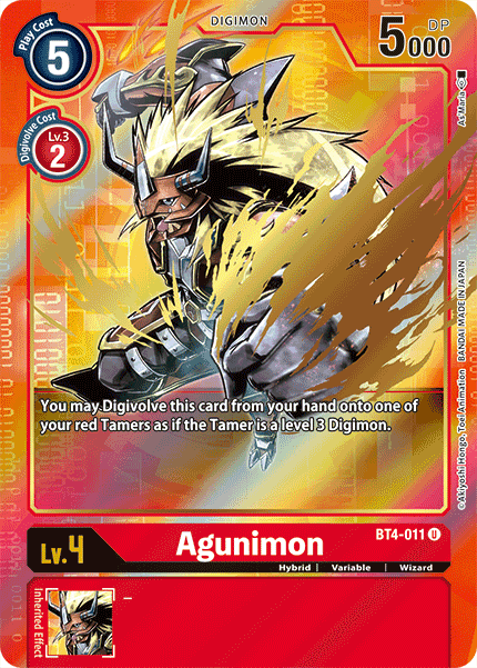 Agunimon [BT4-011] (Alternate Art) [Great Legend] - Just $0.50! Shop now at Retro Gaming of Denver