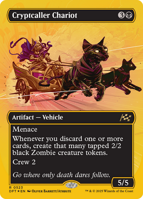 Cryptcaller Chariot (DFT-523) - Aetherdrift (Borderless) Foil - for just $2.35! 