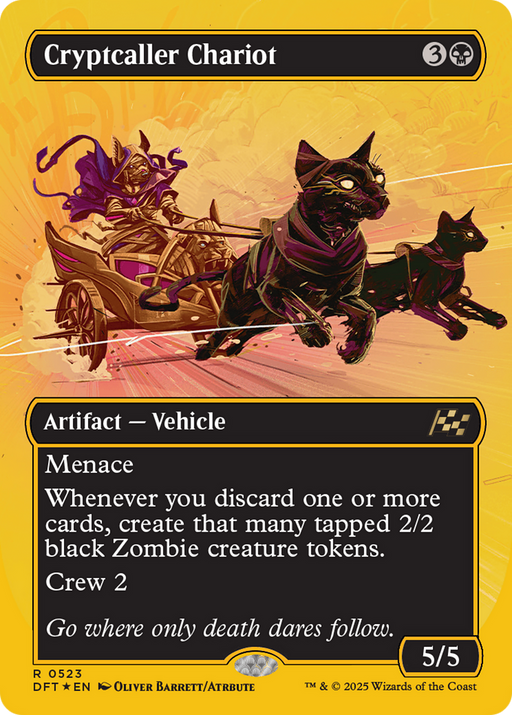 Cryptcaller Chariot (DFT-523) - Aetherdrift (Borderless) Foil - for just $2.35! 