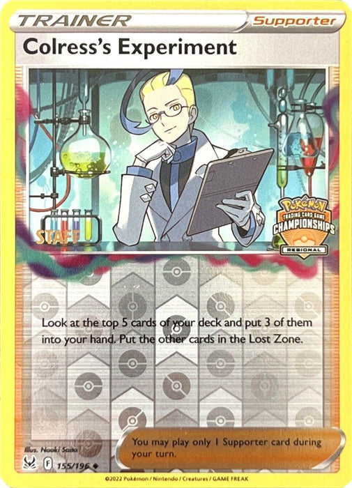Colress's Experiment (Regional Championships) (Staff) [Sword & Shield: Lost Origin] - for just $15.85! 