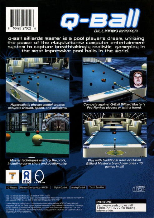 Q-Ball Billiards Master – PlayStation 2 (PS2) - for just $4.99! 
