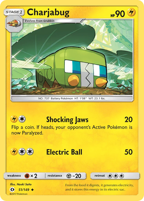 Charjabug (51/149) [Sun & Moon: Base Set] - for just $0.10! 