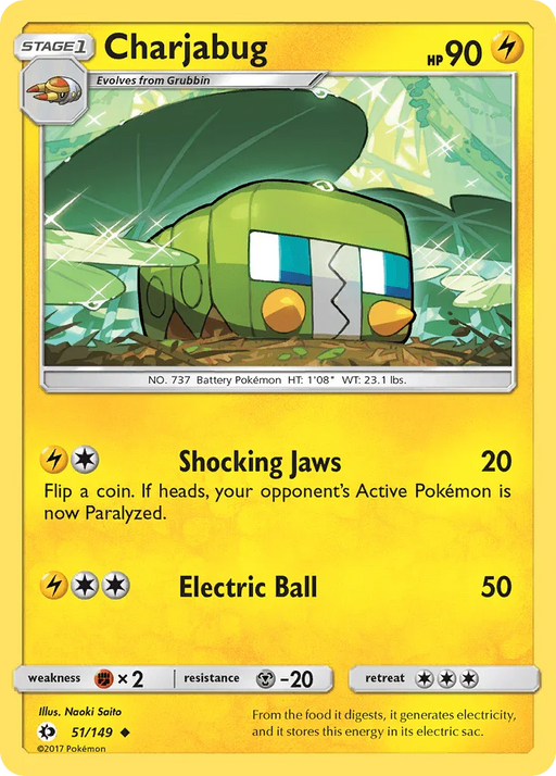 Charjabug (51/149) [Sun & Moon: Base Set] - for just $0.10! 