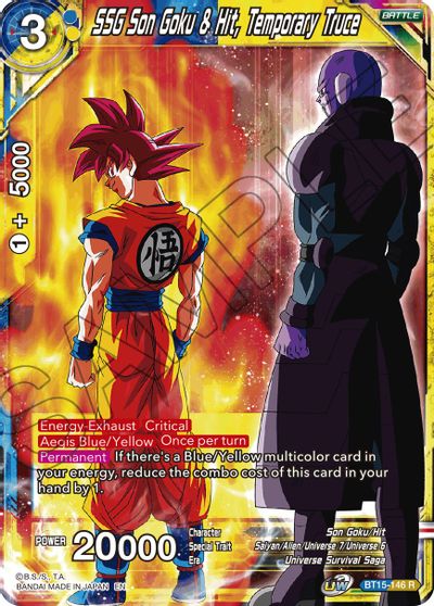 SSG Son Goku & Hit, Temporary Truce (BT15-146) [Saiyan Showdown] - for just $0.15! 