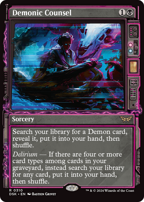 Demonic Counsel (DSK-310) - Duskmourn: House of Horror: (Showcase) Foil - for just $0.93! 