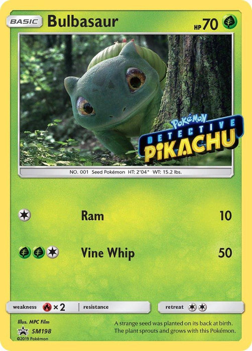 Bulbasaur (SM198) (Detective Pikachu Stamped) [Sun & Moon: Black Star Promos] - for just $8! 