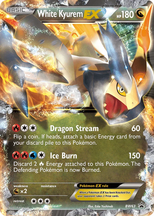 White Kyurem EX (BW63) [Black & White: Black Star Promos] - for just $3.05! 