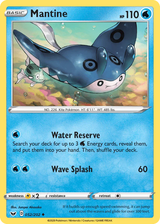 Mantine (052/202) [Sword & Shield: Base Set] - for just $0.10! 