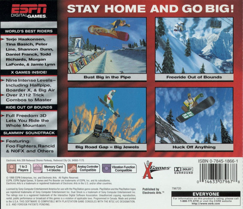 ESPN X Games: Pro Boarder – PlayStation 1 (PS1) - for just $0! 