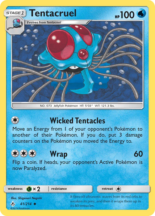 Tentacruel (41/214) [Sun & Moon: Unbroken Bonds] - for just $0.10! 