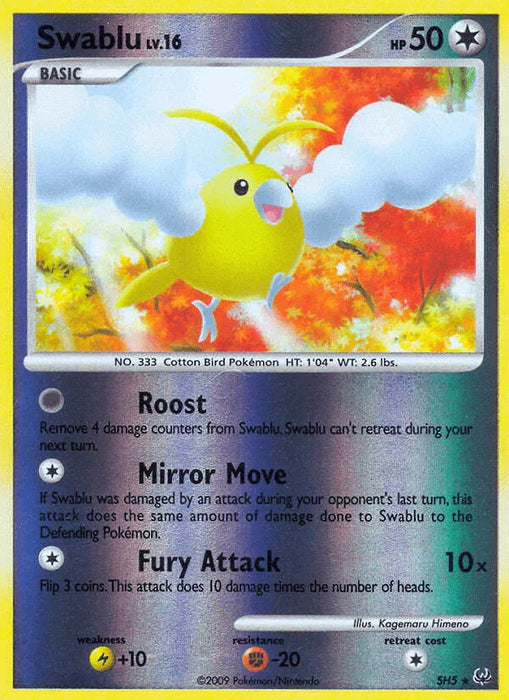 Swablu (SH5) [Platinum: Base Set] - for just $18.20! 