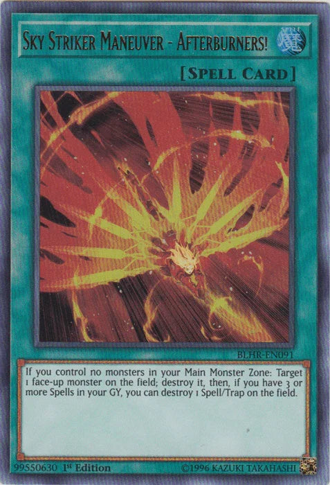 Sky Striker Maneuver - Afterburners! [BLHR-EN091] Ultra Rare - for just $0.30! 