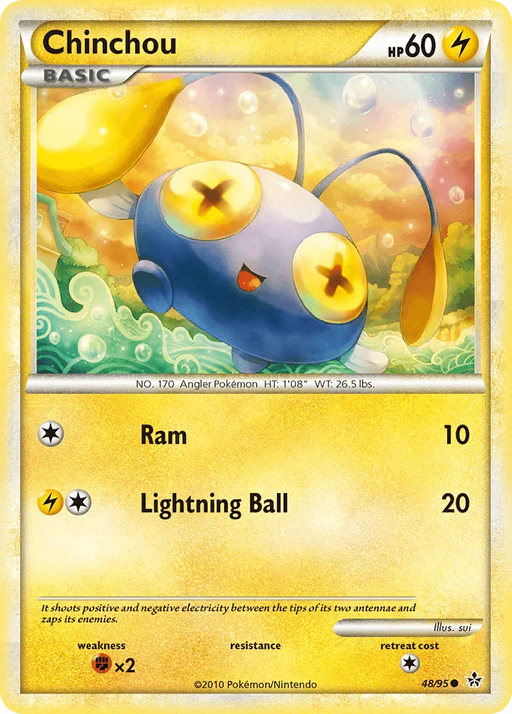 Chinchou (48/95) [HeartGold & SoulSilver: Unleashed] - for just $0.20! 