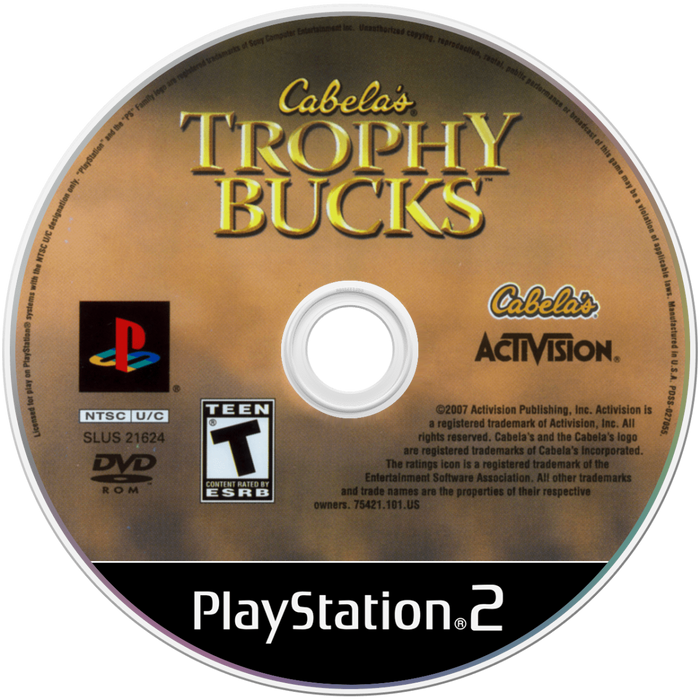 Cabela's Trophy Bucks – PlayStation 2 (PS2) - for just $6.99! 