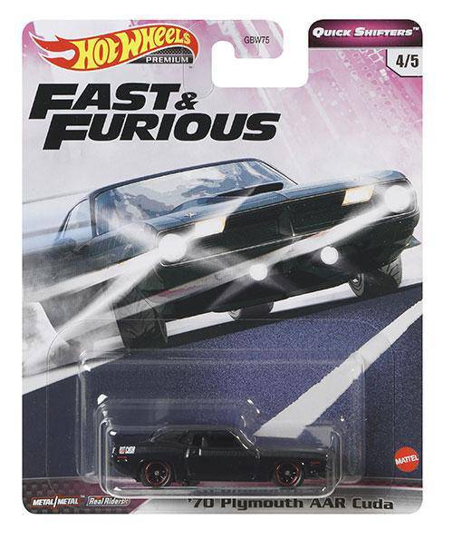 Fast & Furious Hot Wheels Premium Fast GT Vehicle 2020 - 4/5 '70 Plymouth AAR Cuda - for just $12.67! 