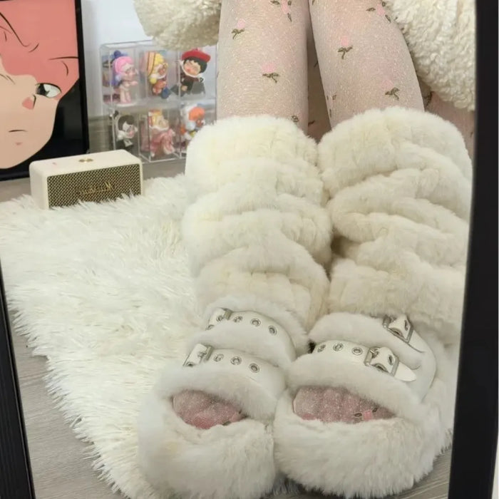 Faux Fur Leg Warmers – Harajuku Plush Lolita Boot Covers - for just $47.95! 
