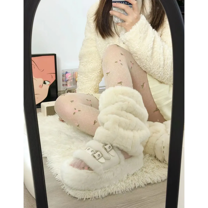 Faux Fur Leg Warmers – Harajuku Plush Lolita Boot Covers - for just $47.95! 