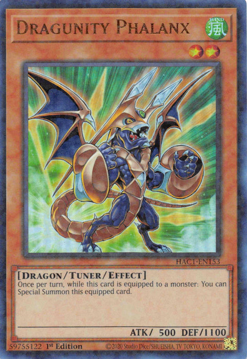 Dragunity Phalanx (Duel Terminal) [HAC1-EN153] Parallel Rare - for just $0.15! 