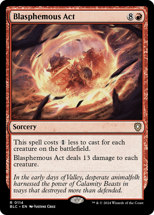 Blasphemous Act (BLC-114) - Bloomburrow Commander - for just $0.27! 