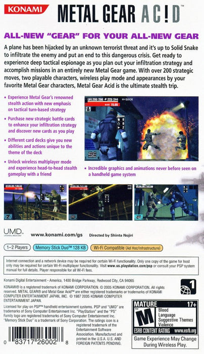 Metal Gear: Acid  – PlayStation Portable (PSP) - for just $22.99! 