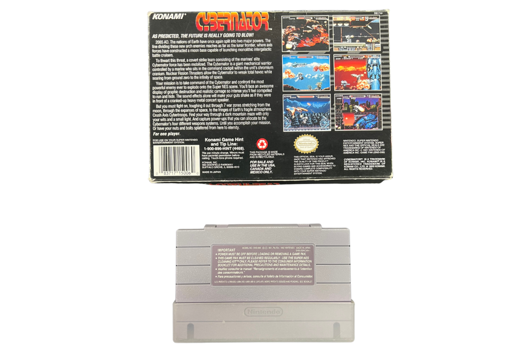 Cybernator [Missing Manuals/Inserts] – Super Nintendo Entertainment System (SNES) - for just $109.99! 