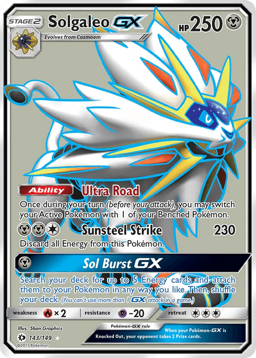Solgaleo GX (143/149) [Sun & Moon: Base Set] - for just $2.65! 