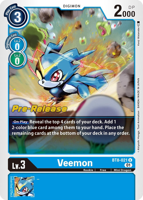 Veemon [BT8-021] [New Awakening Pre-Release Cards] - Just $0.20! Shop now at Retro Gaming of Denver