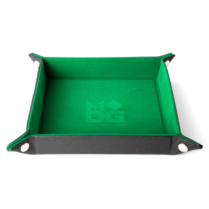 Metallic Dice Games Velvet Folding Dice Tray with Leather Backing 10" x 10" - for just $15.99! 