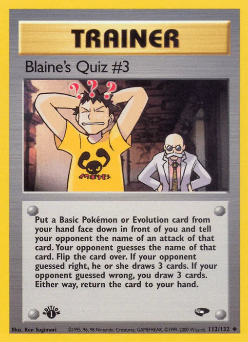 Blaine's Quiz #3 (112/132) [Gym Challenge 1st Edition] - for just $1.15! 