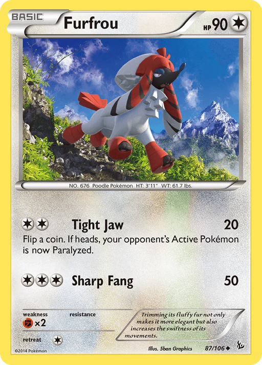 Furfrou (87/106) [XY: Flashfire] - for just $0.15! 
