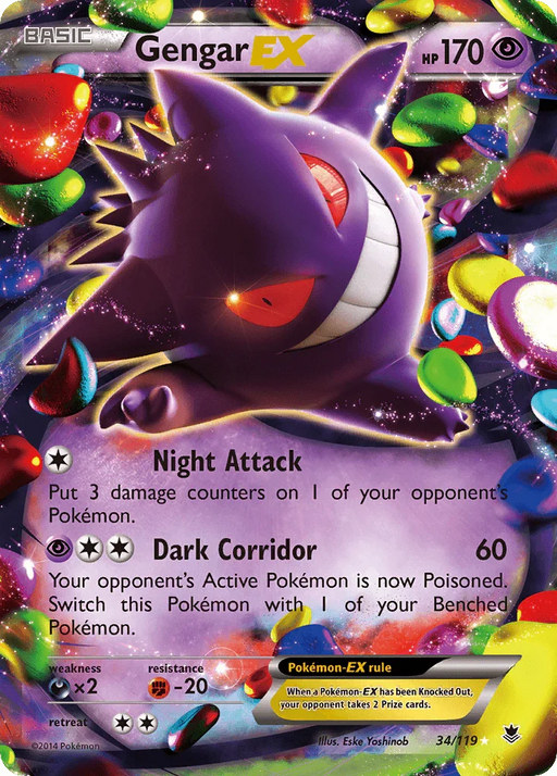 Gengar EX (34/119) [XY: Phantom Forces] - for just $34.90! 
