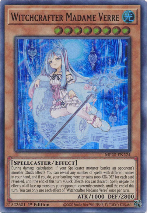 Witchcrafter Madame Verre [MP20-EN224] Super Rare - for just $0.15! 