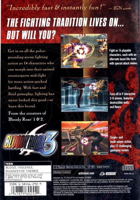 Bloody Roar 3 – PlayStation 2 (PS2) - for just $0! 