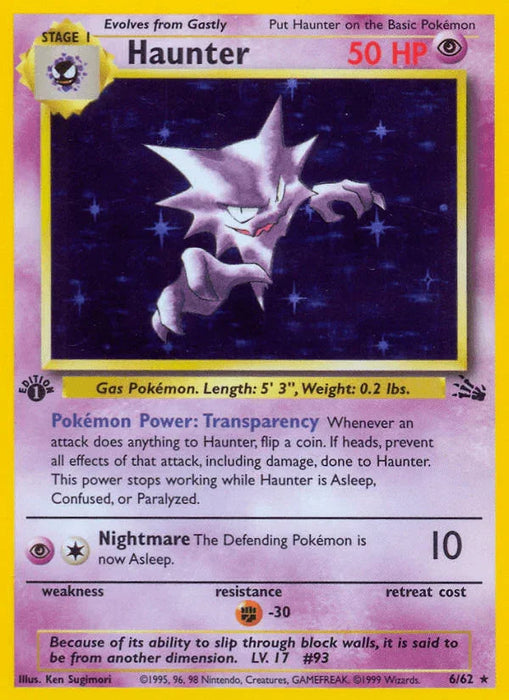 Haunter (6/62) [Fossil 1st Edition] - for just $44.30! 