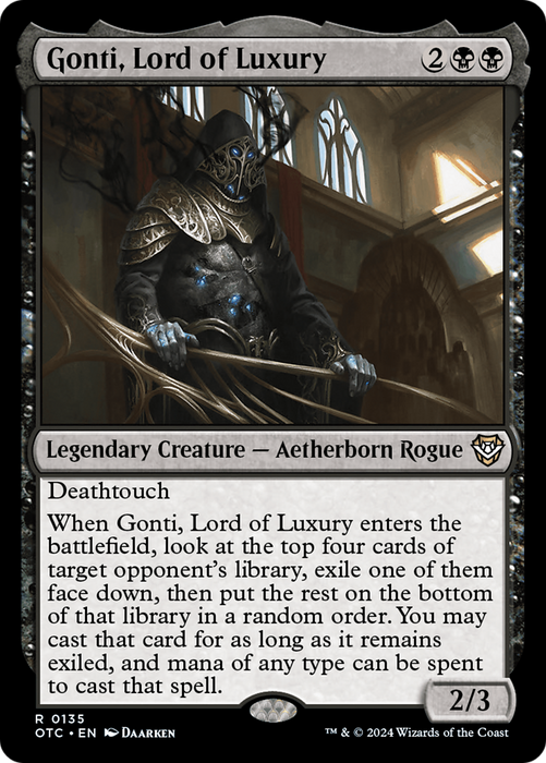 Gonti, Lord of Luxury (OTC-135) - Outlaws of Thunder Junction Commander - for just $0.09! 
