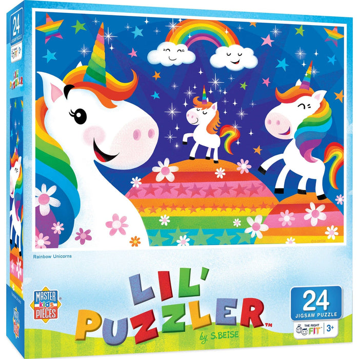 Lil Puzzler - Rainbow Unicorns 24 Piece Jigsaw Puzzle - for just $12.99! 