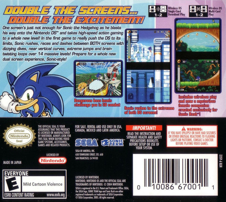 Sonic Rush – Nintendo DS (DS) - for just $19.99! 