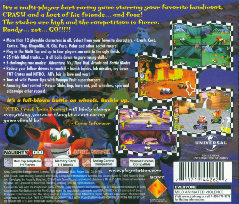 CTR Crash Team Racing [Greatest Hits] – PlayStation 1 (PS1) - for just $15.99! 