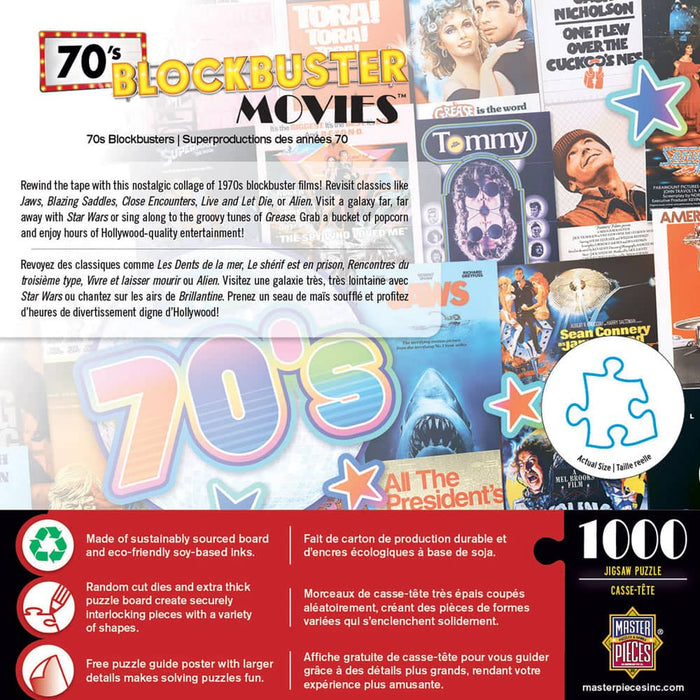 Blockbusters - 70's Movies 1000 Piece Jigsaw Puzzle - for just $16.99! 