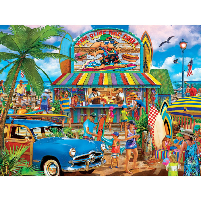 Drive-Ins, Diners & Dives - The Surf Dog Grill 550 Piece Jigsaw Puzzle - Just $14.99! Shop now at Retro Gaming of Denver