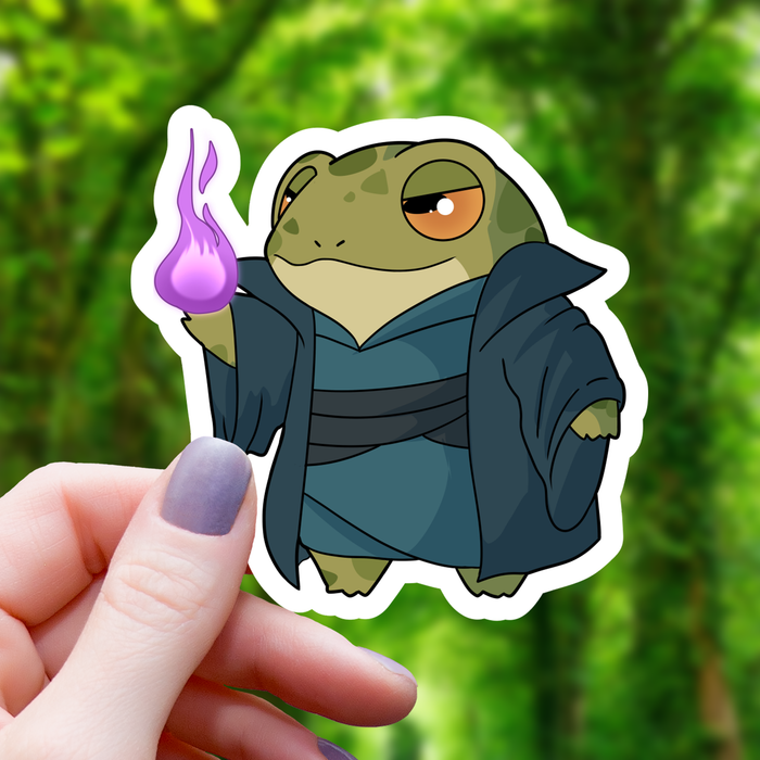 Dark Wizard Fireball Frog Sticker - 3" - for just $3.50! 