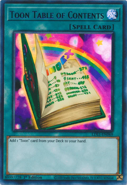 Toon Table of Contents (Blue) [LDS1-EN069] Ultra Rare - for just $1.40! 