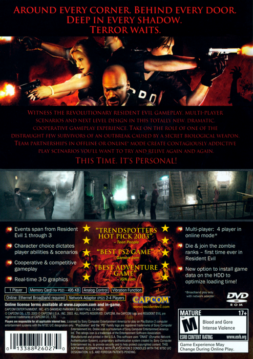 Resident Evil: Outbreak – PlayStation 2 (PS2) - for just $34.99! 