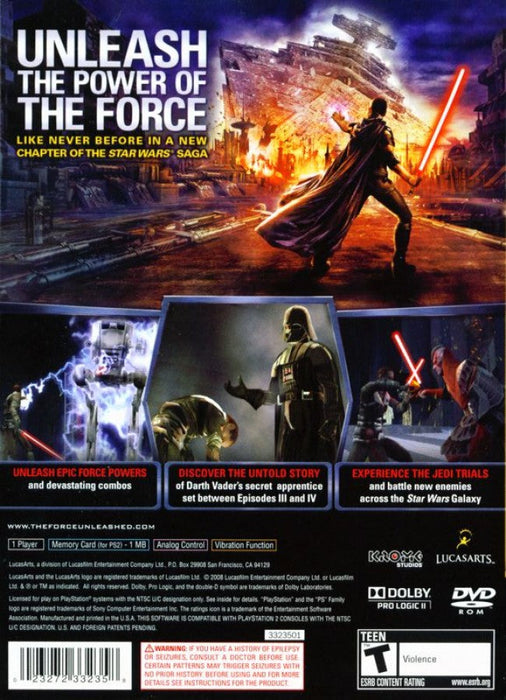 Star Wars: The Force Unleashed – PlayStation 2 (PS2) - for just $9.99! 
