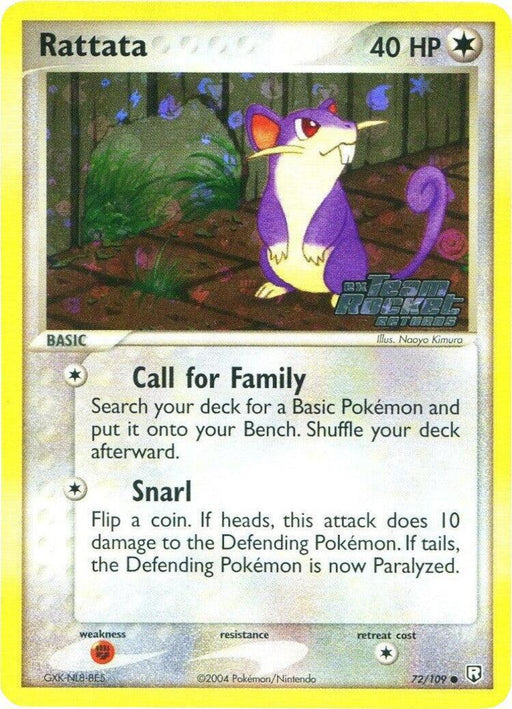 Rattata (72/109) (Stamped) [EX: Team Rocket Returns] - for just $19.20! 