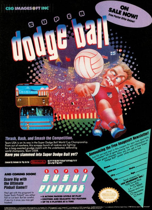 Super Dodgeball  – Nintendo Entertainment System (NES) - for just $15.99! 