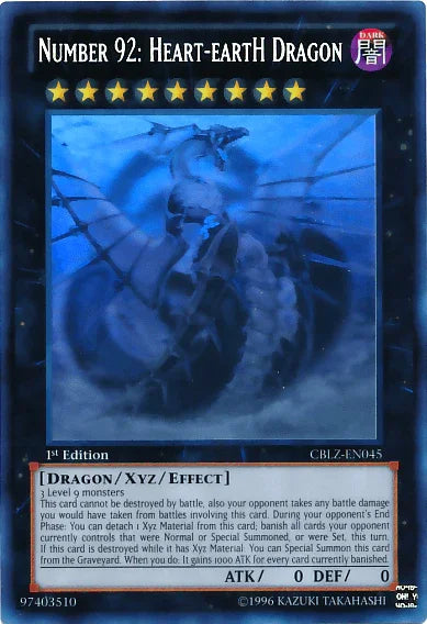 Number 92: Heart-eartH Dragon [CBLZ-EN045] Ghost Rare - for just $9.75! 